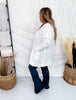 Off White Ribbed Long Sleeve Popcorn Cardigan W/ Pockets - Whiskey Skies - SWEET GENERIS