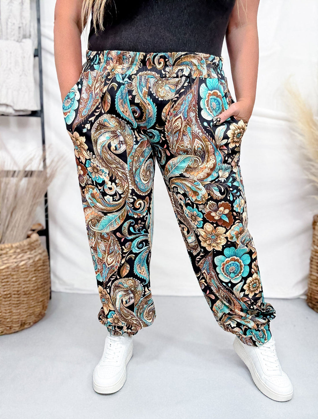 Oh My Paisley Joggers - Whiskey Skies - STERLING KREEK