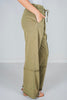 Olive Acid Washed French Terry Sweatpants - Whiskey Skies - ODDI