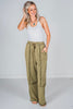 Olive Acid Washed French Terry Sweatpants - Whiskey Skies - ODDI