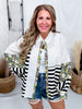 Olive & Black Mixed Print Button Down Top - Whiskey Skies - SEW IN LOVE