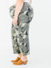 Olive & Gray Camo Print Cropped Barrel Leg Pants - Whiskey Skies - EASEL