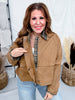 Olive Green Barn Jacket With Plaid Collar & Cuffs - Whiskey Skies - HEIMISH