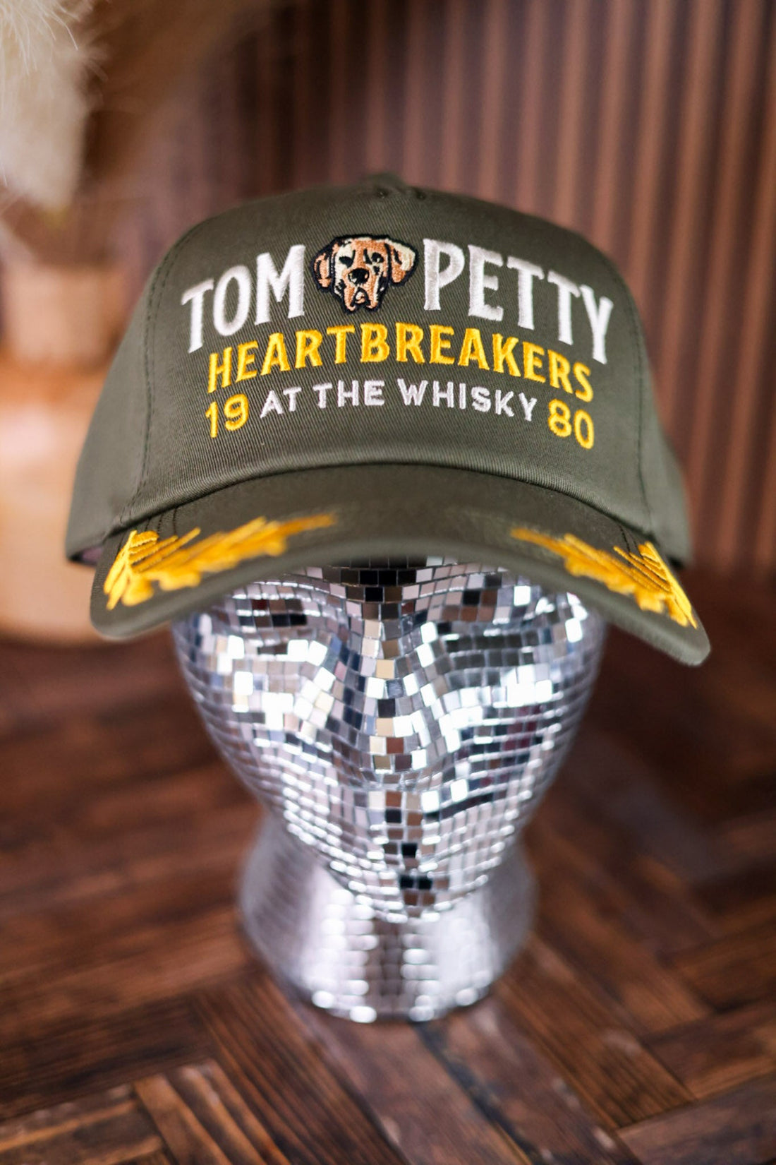 Olive Green Tom Petty Club Captain Hat - Whiskey Skies - AMERICAN NEEDLE