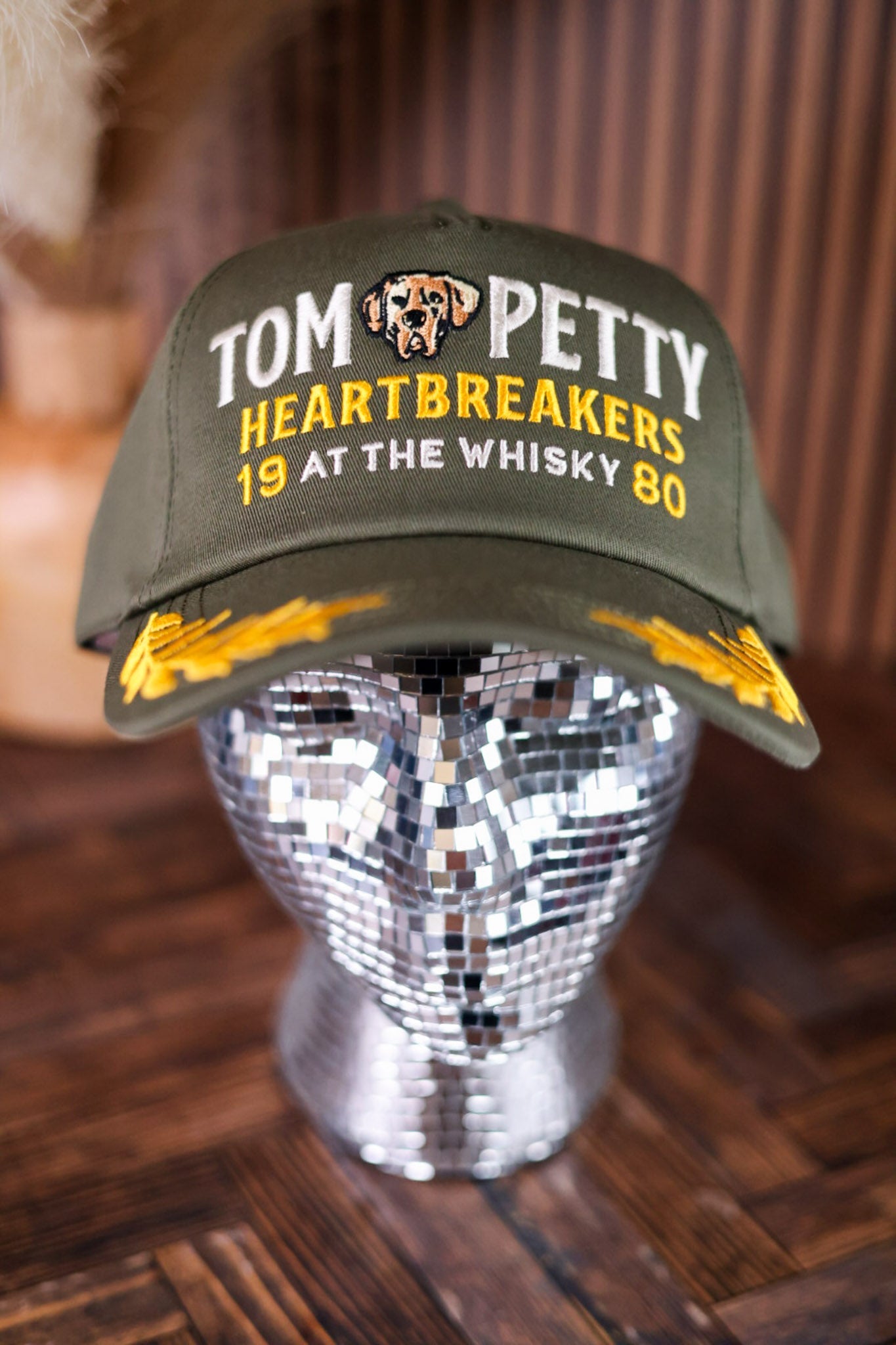 Olive Green Tom Petty Club Captain Hat - Whiskey Skies - AMERICAN NEEDLE