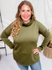 Olive Long Sleeve Modal Tunic Top - Whiskey Skies - DEAR SCARLETT