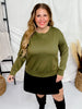 Olive Long Sleeve Pullover - Whiskey Skies - DEAR SCARLETT