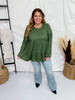 Olive Long Sleeve Tiered Top - Whiskey Skies - HEIMISH