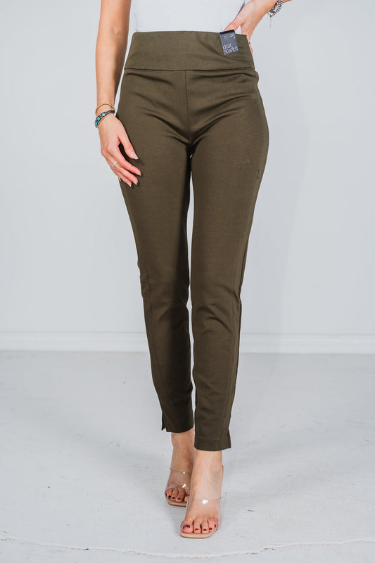 Olive Magic High Waist 28" Inseam Skinny Pants - Whiskey Skies - DEAR SCARLETT