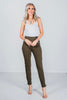 Olive Magic High Waist 28" Inseam Skinny Pants - Whiskey Skies - DEAR SCARLETT