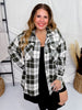 Olive Plaid Long Sleeve Button Front Shacket - Whiskey Skies - SHE + SKY