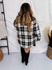 Olive Plaid Long Sleeve Button Front Shacket - Whiskey Skies - SHE + SKY