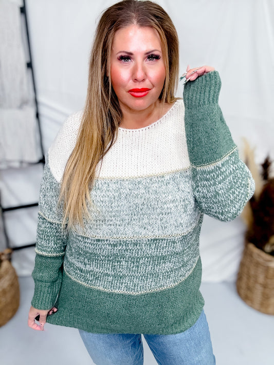 Olive Two - Toned Pullover Sweater - Whiskey Skies - BIBI