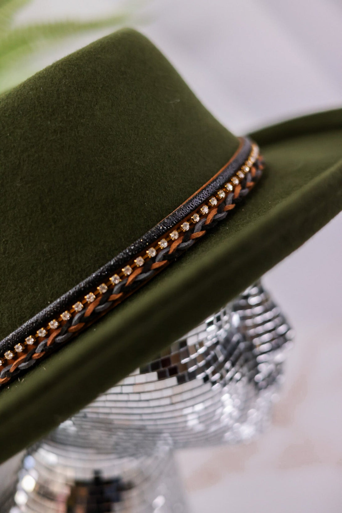 Olive Wool Fedora With Hat Band - Whiskey Skies - SAN DIEGO HAT COMPANY