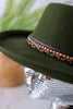 Olive Wool Fedora With Hat Band - Whiskey Skies - SAN DIEGO HAT COMPANY