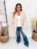 Open Front Ribbed Cardigan In Oatmeal - Whiskey Skies - ANDREE BY UNIT
