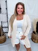 Open Knit Sweater Cardigan - Whiskey Skies - BIBI
