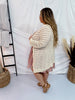 Open Knit Sweater Cardigan - Whiskey Skies - BIBI