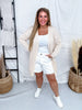 Open Knit Sweater Cardigan - Whiskey Skies - BIBI