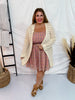 Open Knit Sweater Cardigan - Whiskey Skies - BIBI