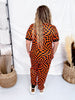 Orange & Black Check Short Sleeve Top & Jogger Bottom Loungewear Set - Whiskey Skies - SHIRLEY & STONE