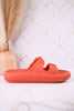 Orange Cushioned Waterproof Slides - Whiskey Skies - SPRING FOOTWEAR