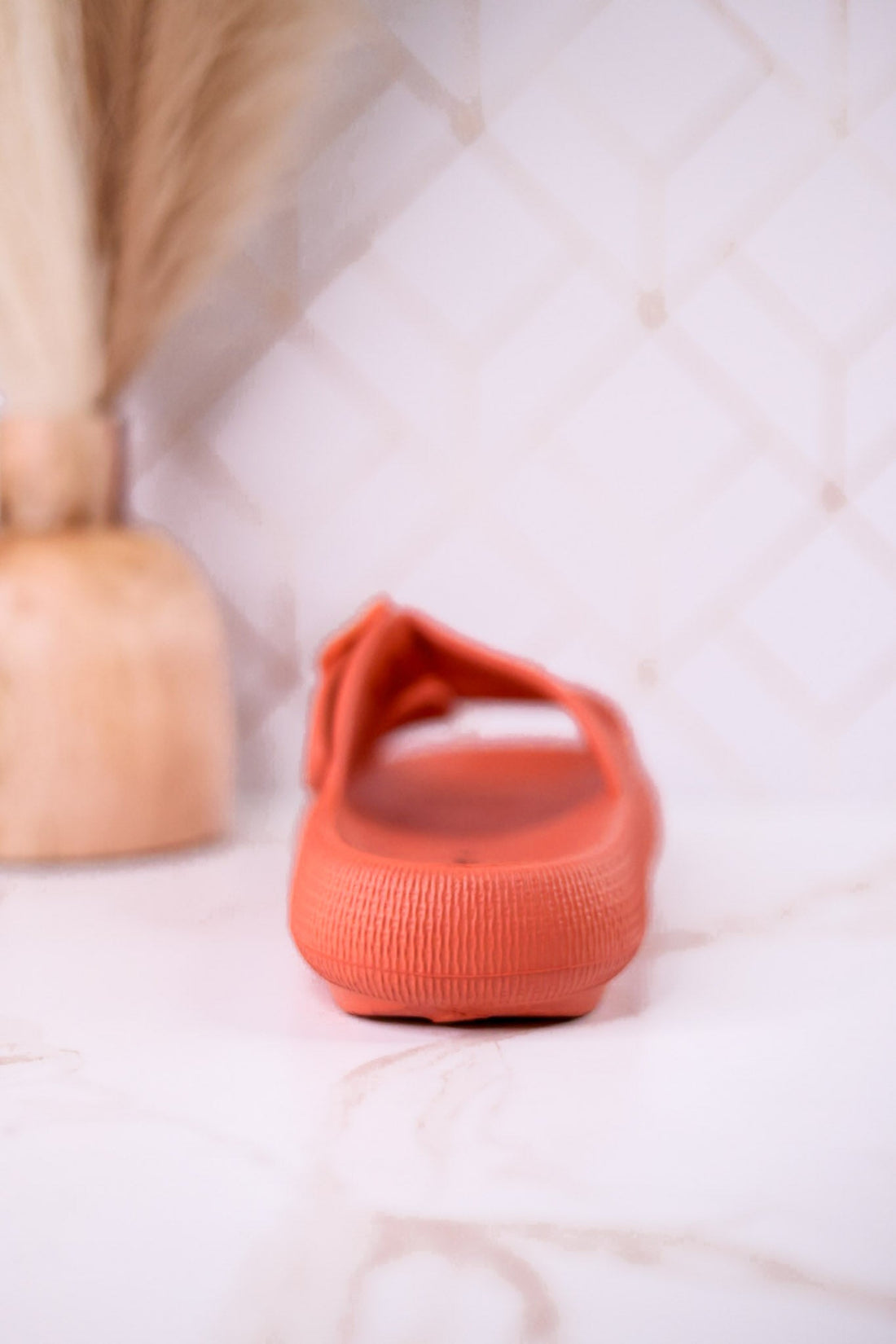 Orange Cushioned Waterproof Slides - Whiskey Skies - SPRING FOOTWEAR