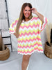 Orange Dream Chevron Patterned Crochet Tunic - Whiskey Skies - J.NNA