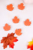 Orange Maple Leaf Set Of Six Wooden Ledgies - Whiskey Skies - ADAMS & CO