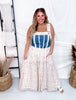 Overall Dress With Denim Top And Chiffon Skirt - Whiskey Skies - DAVI & DANI