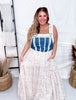 Overall Dress With Denim Top And Chiffon Skirt - Whiskey Skies - DAVI & DANI