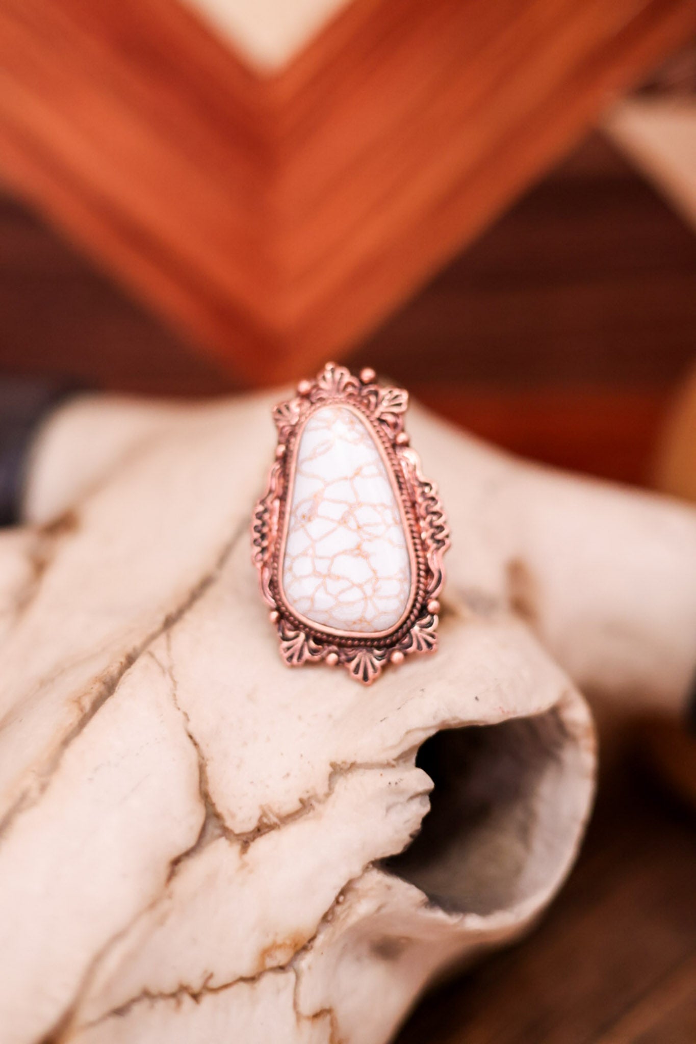 Oversized Western Navajo Statement Ring - Whiskey Skies - BOHO RANCH SHOP