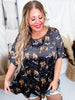 Palomino Prints Satin Oversized Top - Whiskey Skies - 2 FLY CO.