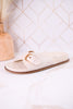 "Passport" Ivory Sandals With Buckle Strap - Whiskey Skies - CORKYS FOOTWEAR