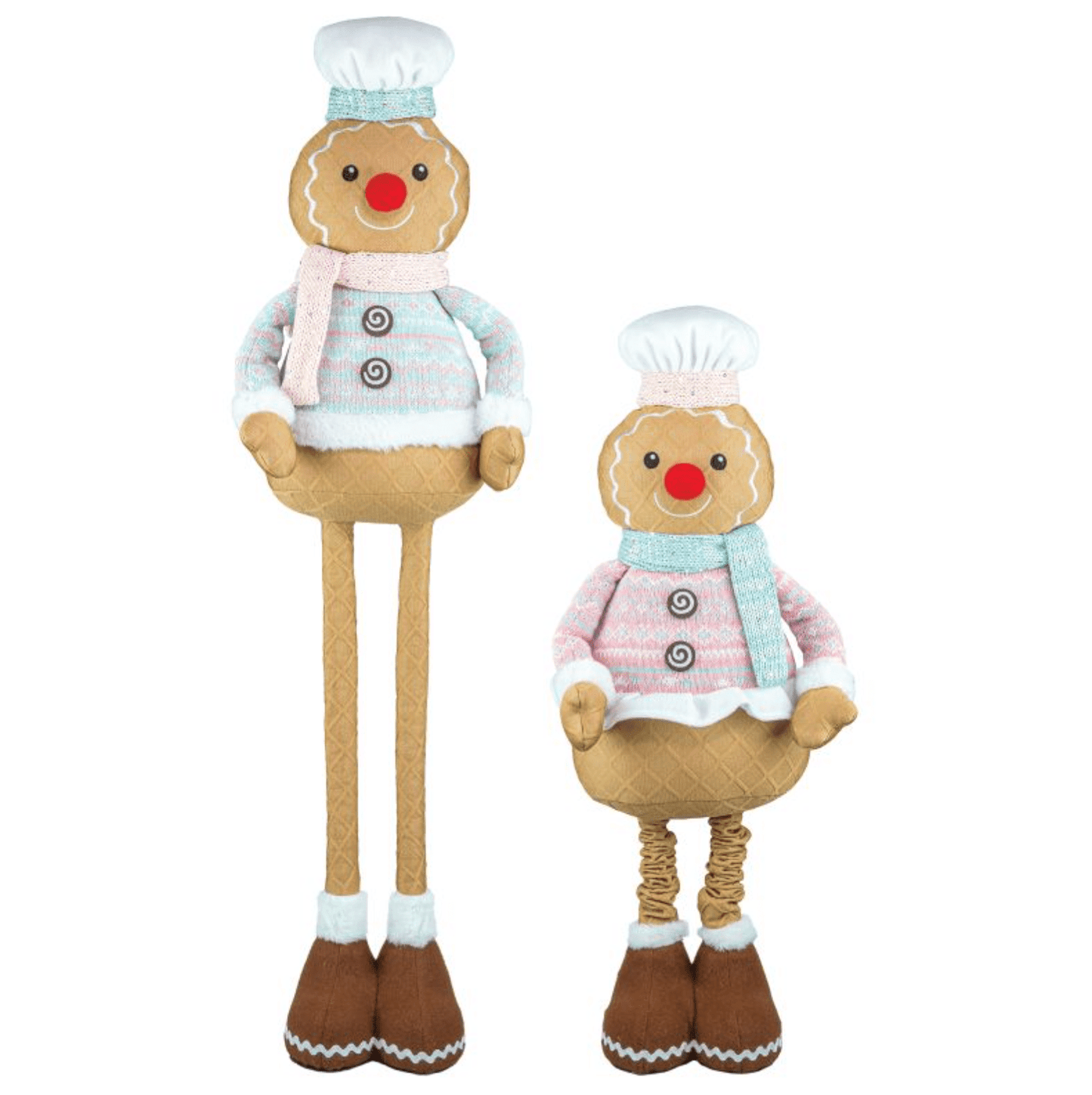 Pastel Bakery Gingerbread Stretch Leg Plush Decorations (2 Colors) - Whiskey Skies - HANNA'S HANDIWORKS