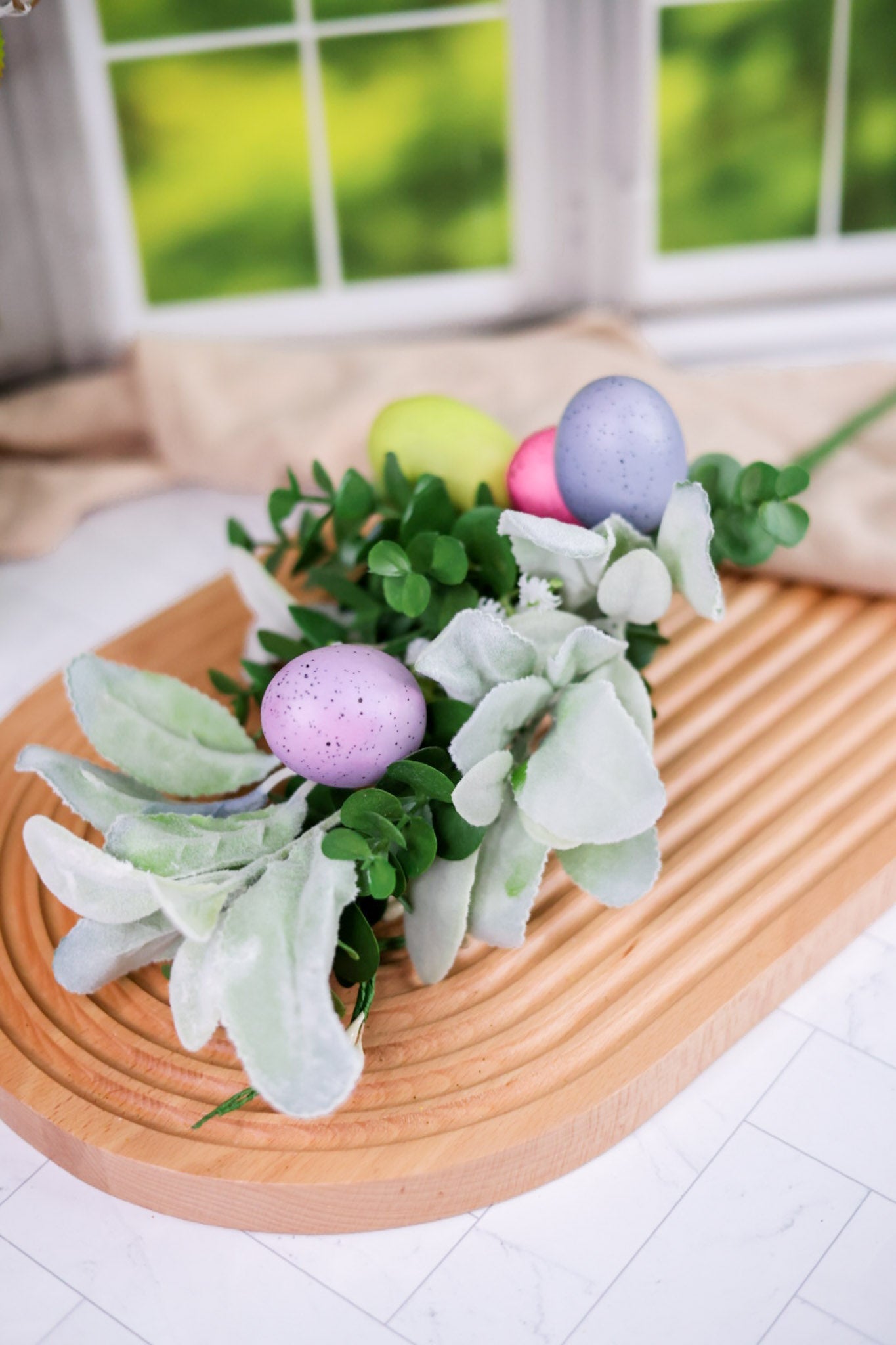 Pastel Egg Foliage Pick - Whiskey Skies - SULLIVANS