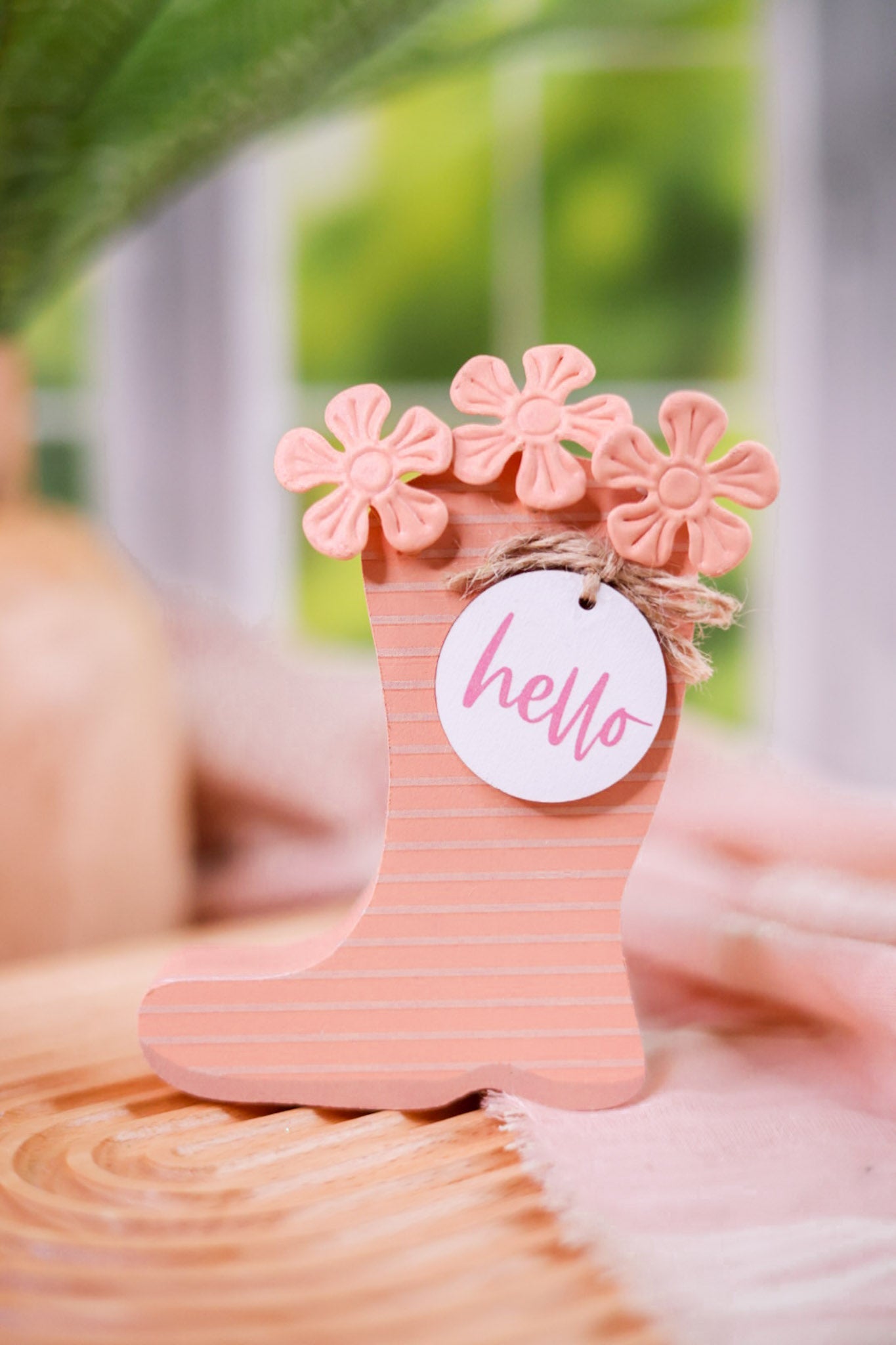 Pastel Rain Boot Table Sitter (3 Colors) - Whiskey Skies - TRANSPAC