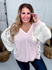Patchwork Lightweight Long Sleeve Tunic Top - Whiskey Skies - ODDI