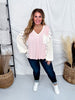 Patchwork Lightweight Long Sleeve Tunic Top - Whiskey Skies - ODDI