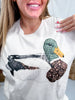 Patchwork Mallard Duck Short Sleeve Graphic Tee - Whiskey Skies - THE LATTIMORE CLAIM