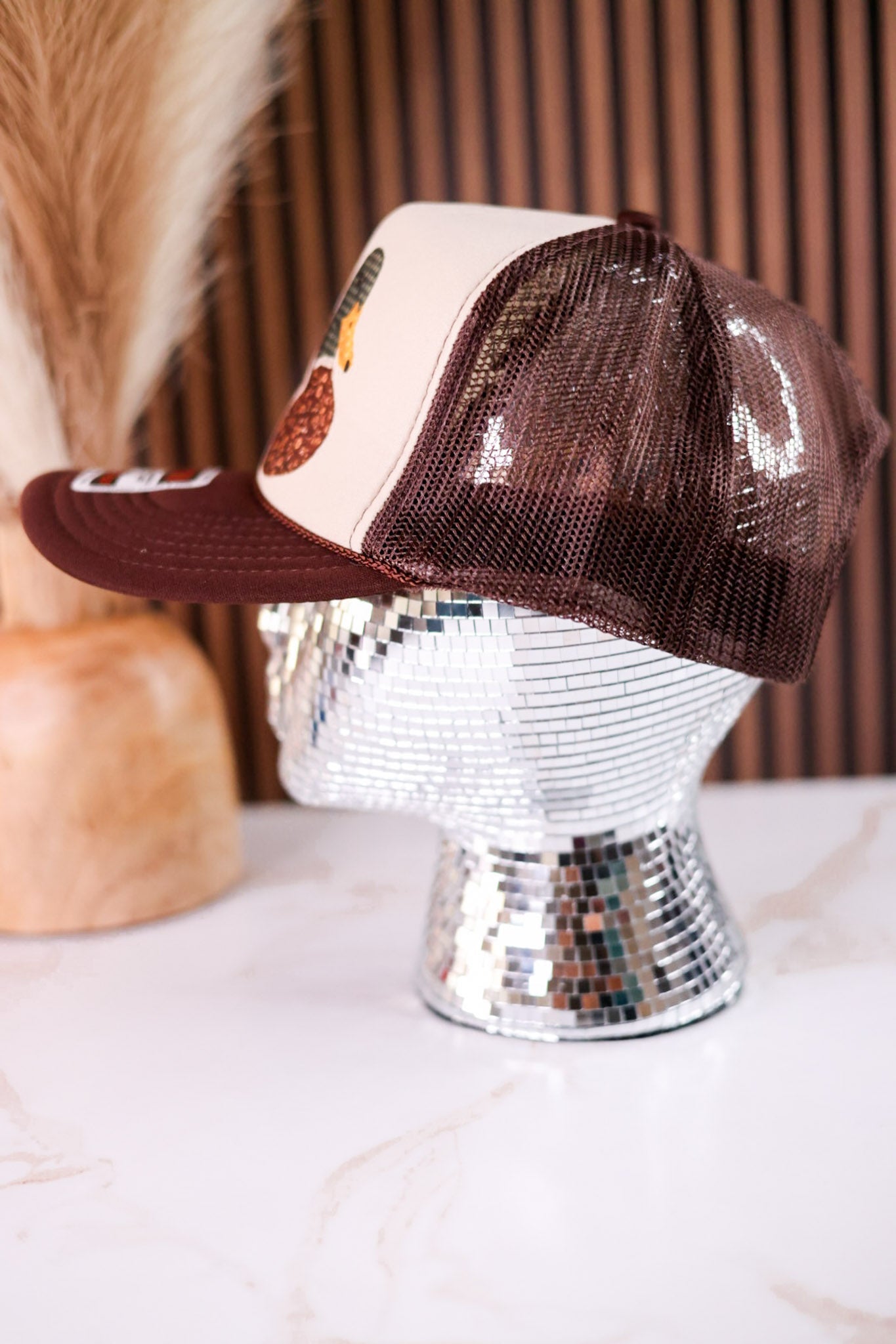 Patchwork Mallard Duck Trucker Hat - Whiskey Skies - THE LATTIMORE CLAIM