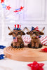 Patriotic Highland Cows With Glasses Resin Tabletop Sitter (2 Styles) - Whiskey Skies - GERSON COMPANIES