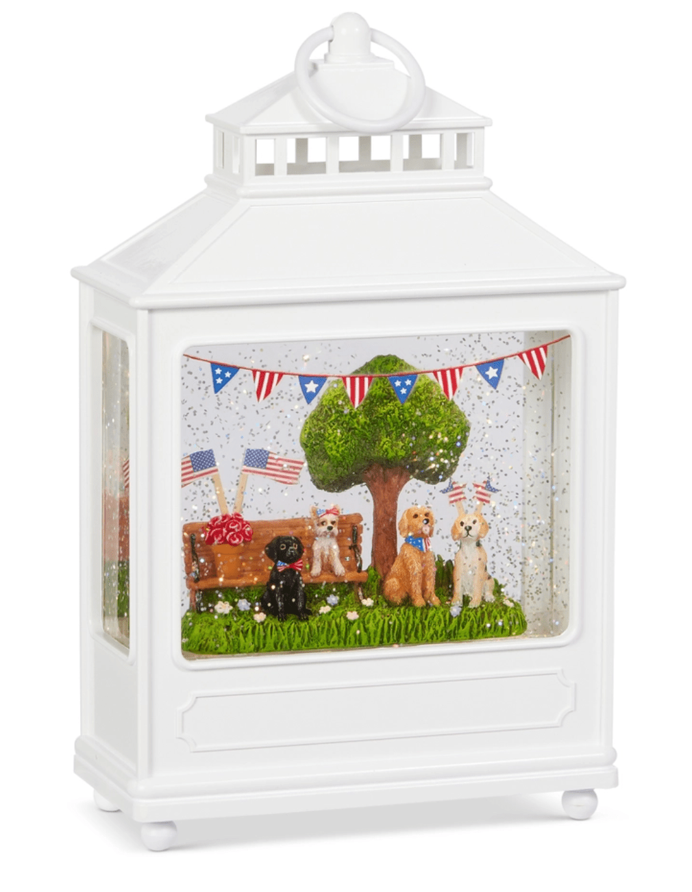 Patriotic Pups LED Water Lantern - Whiskey Skies - RAZ IMPORTS