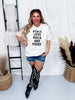 Peace Love Rock & Rodeo Graphic T-Shirt - Whiskey Skies - RODEO HIPPIE