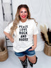 Peace Love Rock & Rodeo Graphic T-Shirt - Whiskey Skies - RODEO HIPPIE
