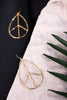 Peace Sign Gold Earrings - Whiskey Skies - LESLIE CURTIS JEWLERY DESIGNS