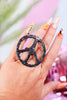 Peace Sign Statement Ring - Whiskey Skies - JADED GYPSY