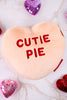 Peach "Cutie Pie" Licensed Conversation Heart Warmie - Whiskey Skies - WARMIES