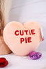 Peach "Cutie Pie" Licensed Conversation Heart Warmie - Whiskey Skies - WARMIES