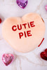 Peach "Cutie Pie" Licensed Conversation Heart Warmie - Whiskey Skies - WARMIES